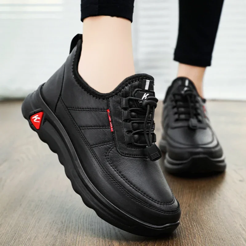 Зимние кожаные мужские ботинки на меху