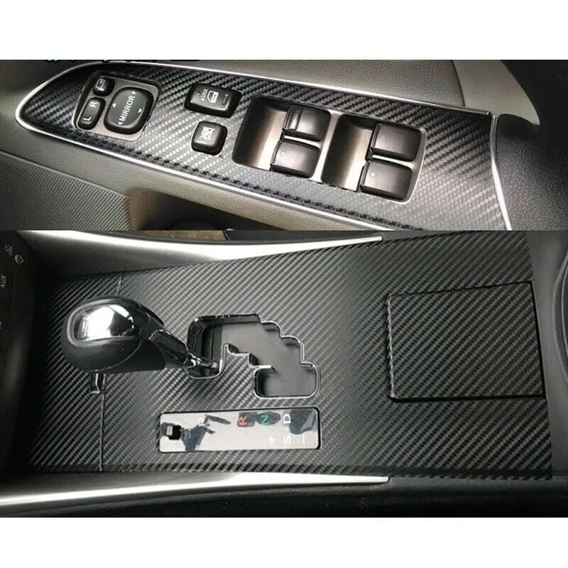 

Carbon Fiber Stickers Gear Shift Box Panel Cover Trim 3D Glossy Carbon Fiber Texture Vinyl Practical High quality New