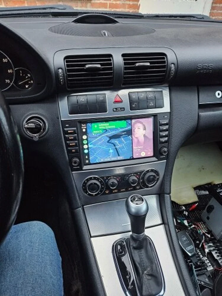 Автомобильный DVD-плеер Carplay 8 ГБ + 256 Android 13 0 дюймов IPS DSP GPS Wi-Fi Bluetooth RDS радио для Benz W203