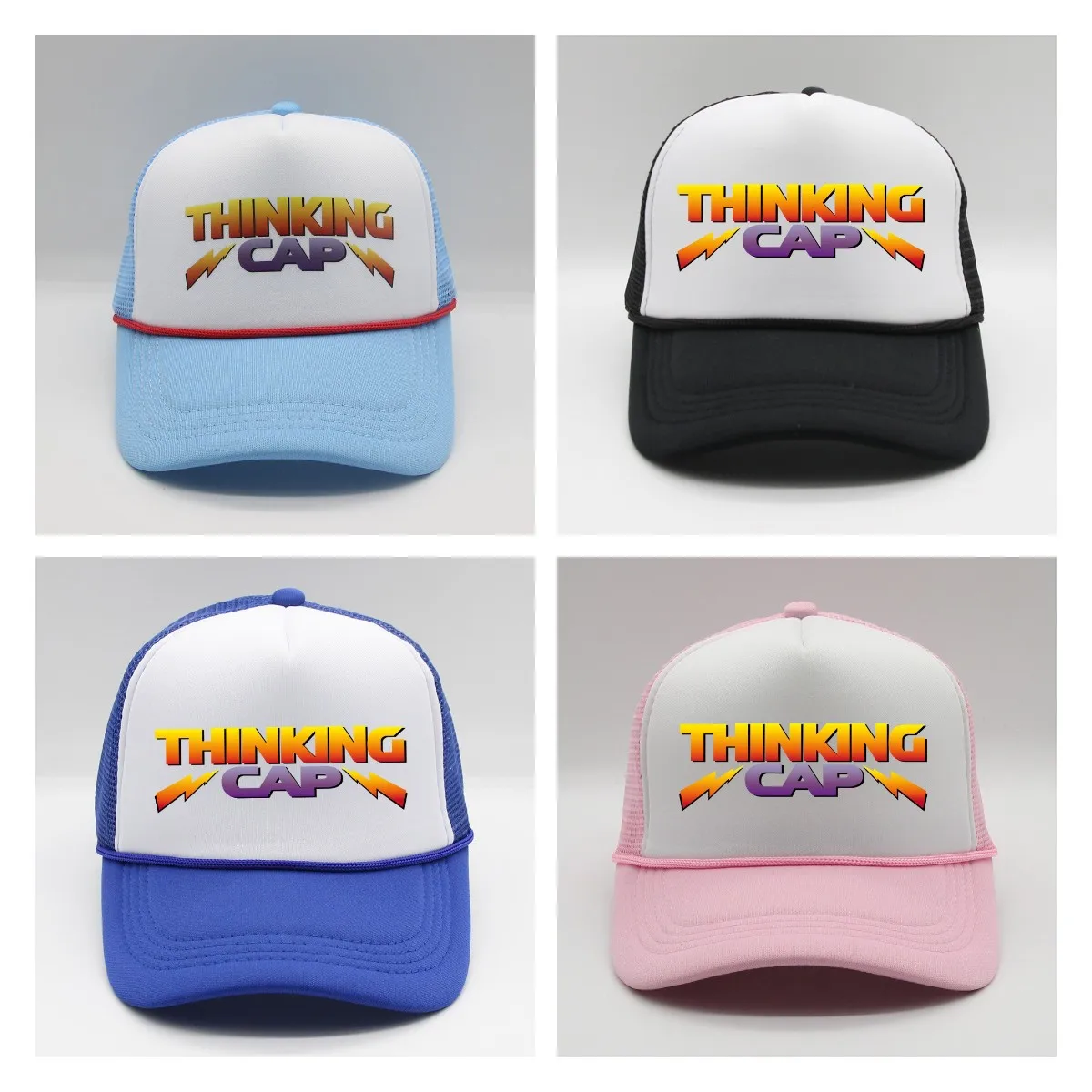 

Strange Things Season 4 Dustin Cosplay Hat Unisex Summer Sun Shading Baseball Cap Truck Driver Net Cap