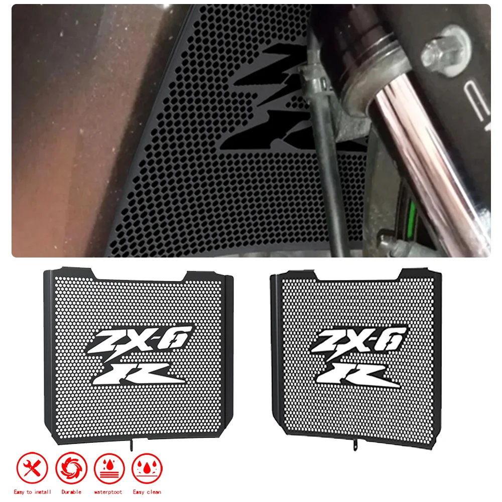 Защитная крышка радиатора мотоцикла для Kawasaki ZX 6R NINJA ZX6R ZX-6R ZX636/KTR 2009-2025 2024 2023 2022 20