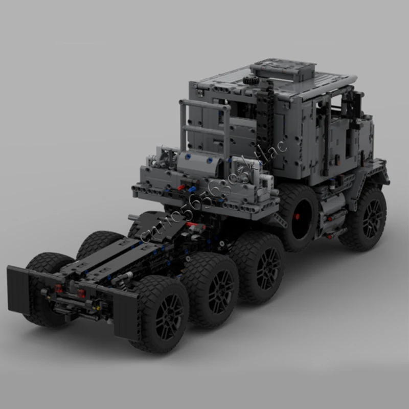 Фото 2929 деталей M1070, тяжелый грузовой буксировочный грузовик, модель MOC, строительные блоки, кирпичи, креативная сборка, игрушки, детские праздничные подарки-сюрпризы №2