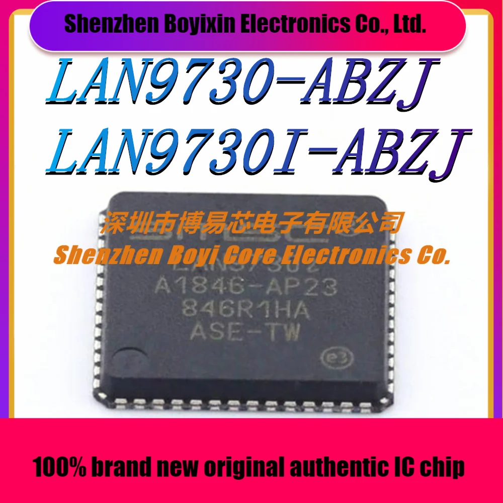 

LAN9730-ABZJ LAN9730I-ABZJ package：QFN-56 New Original Genuine Ethernet IC Chip