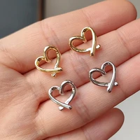 fashion charm hollow heart clip earrings for women earing without piercing jewelry fake earrings ear bone clip earings wholesale