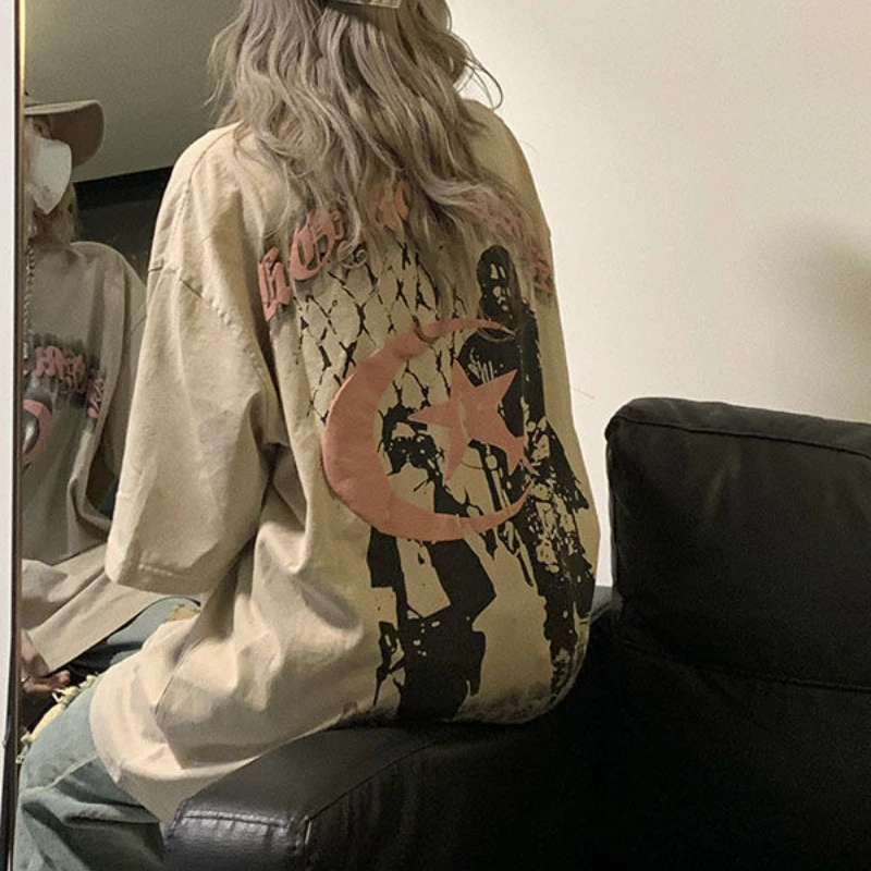 

Женский свободный топ с коротким рукавом и круглым вырезом, в стиле ретро