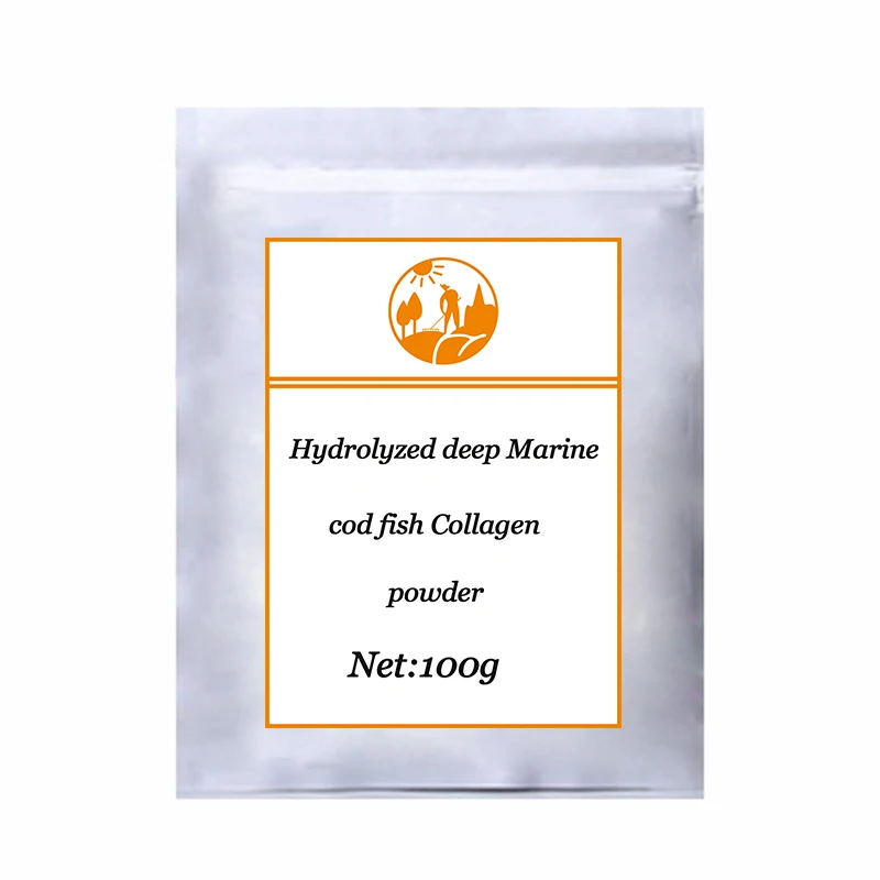 Hydrolyzed deep Marine cod fish Collagen powder , Small molecule peptide ,Pure Cosmetic Anti Aging Skin Protein