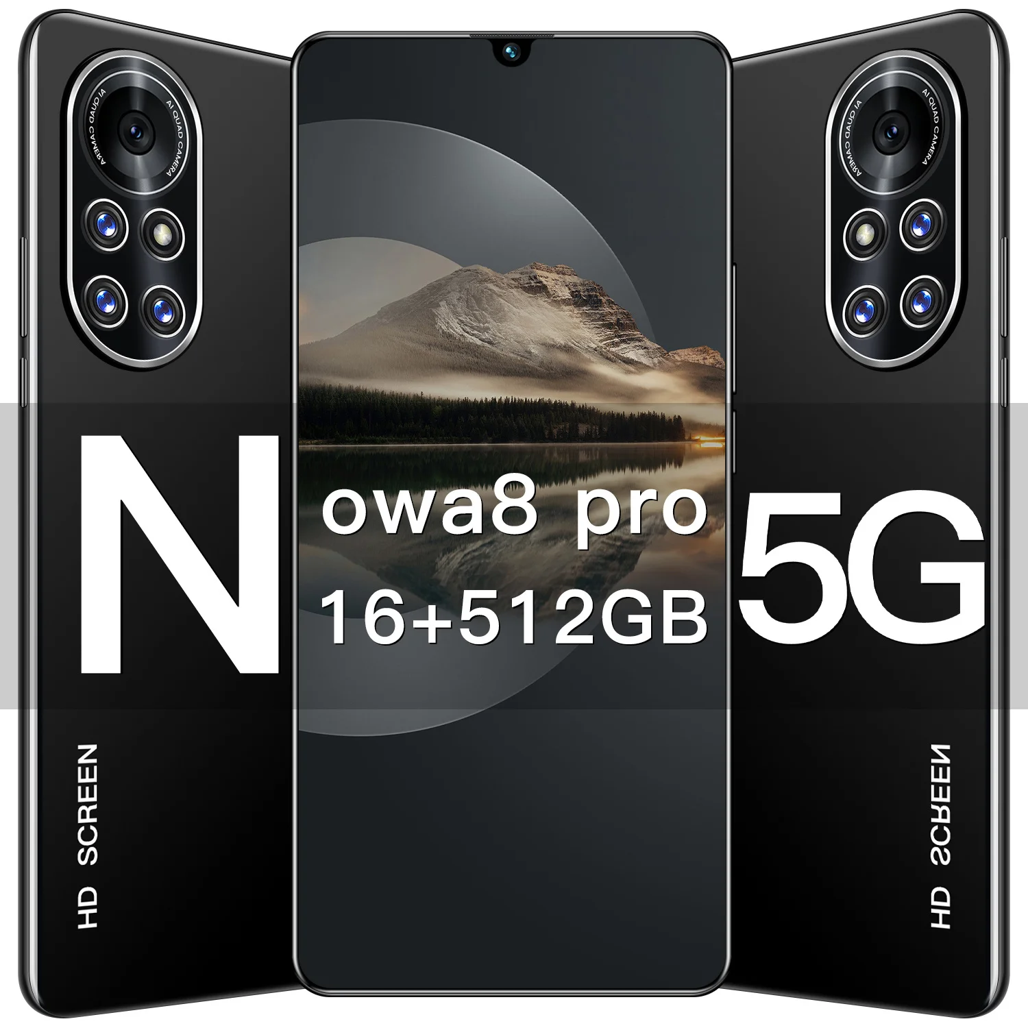 

Nowa 8 Pro cellphone Android 10 Dual Sim Undefined Smart Phone 7.1Inch HD screen MTK 6889 Deca Core 16GB+512GB Global Version
