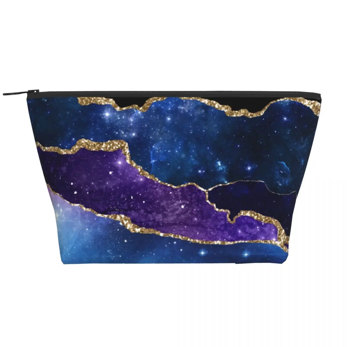 

Gold Glitter Marble Zipper Storage Organizers Purple Teal Print Woman Makeup Bag Pack Daily Cosmetic Bags