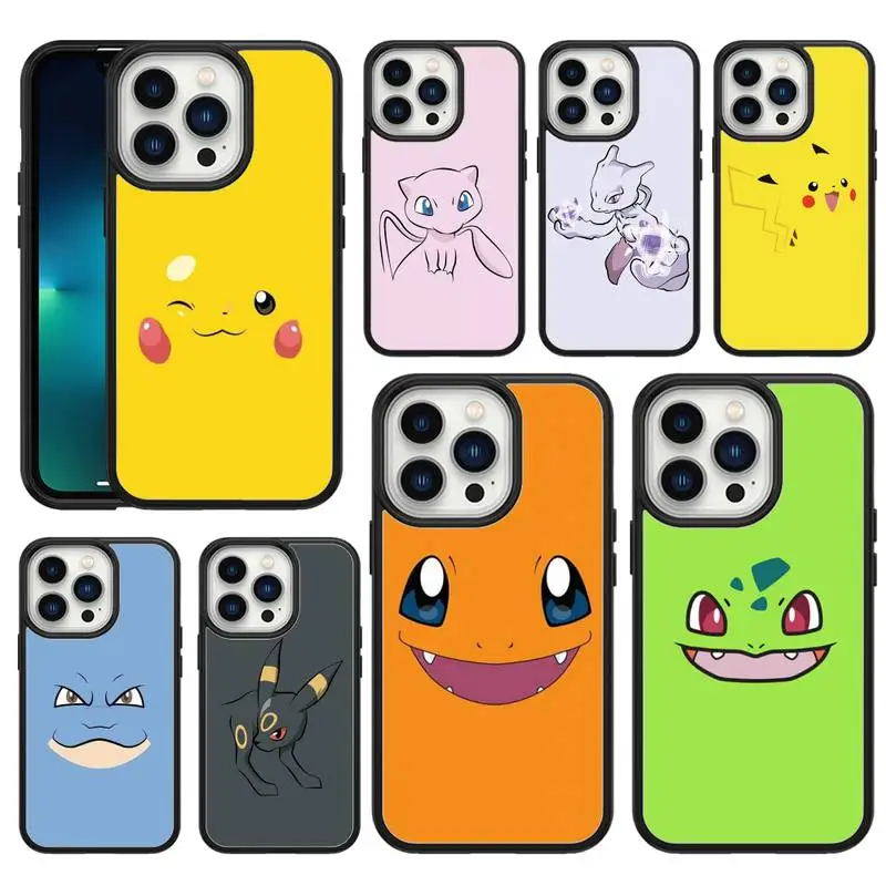 

Cute Anime Pokemones Phone Case For iphone 12 11 x xs xr 8 7 6 5 se plus pro max PC&TPU soft Cover Fundas