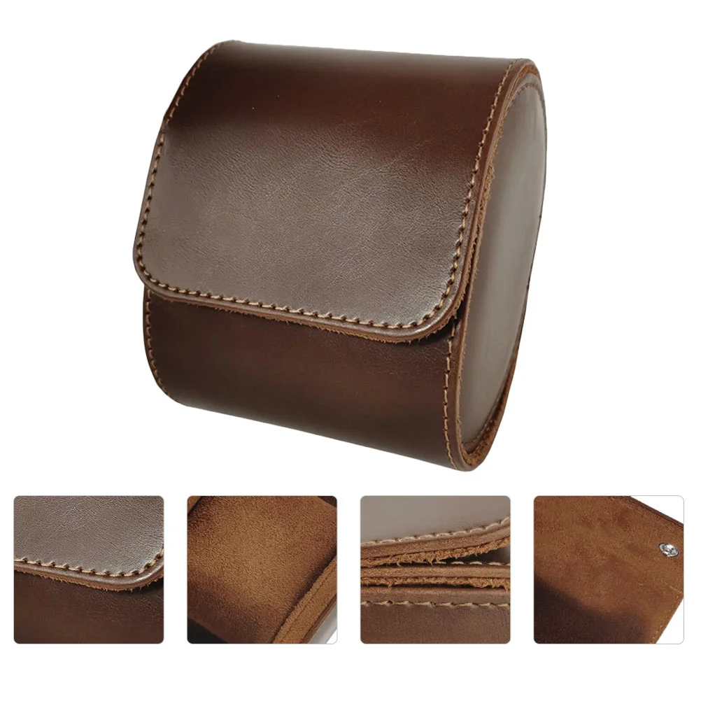 

1pc Single-slot Portable Watch Box Retro Watch Organizer Watch Holder Boderry