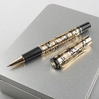 jinhao 5000 vintage metal rollerball pen beautiful dragon texture carving 0 7mm ink pen for office business cute gel pens