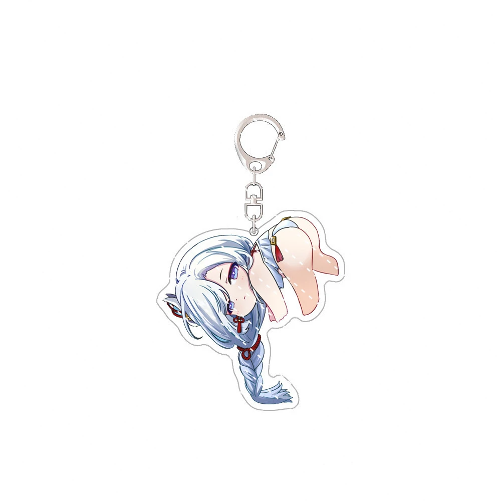 Игра Genshin Impact Sangonomiya Kokomi Shenhe Raiden Shogun Nahida косплей костюм брелок акриловый кулон