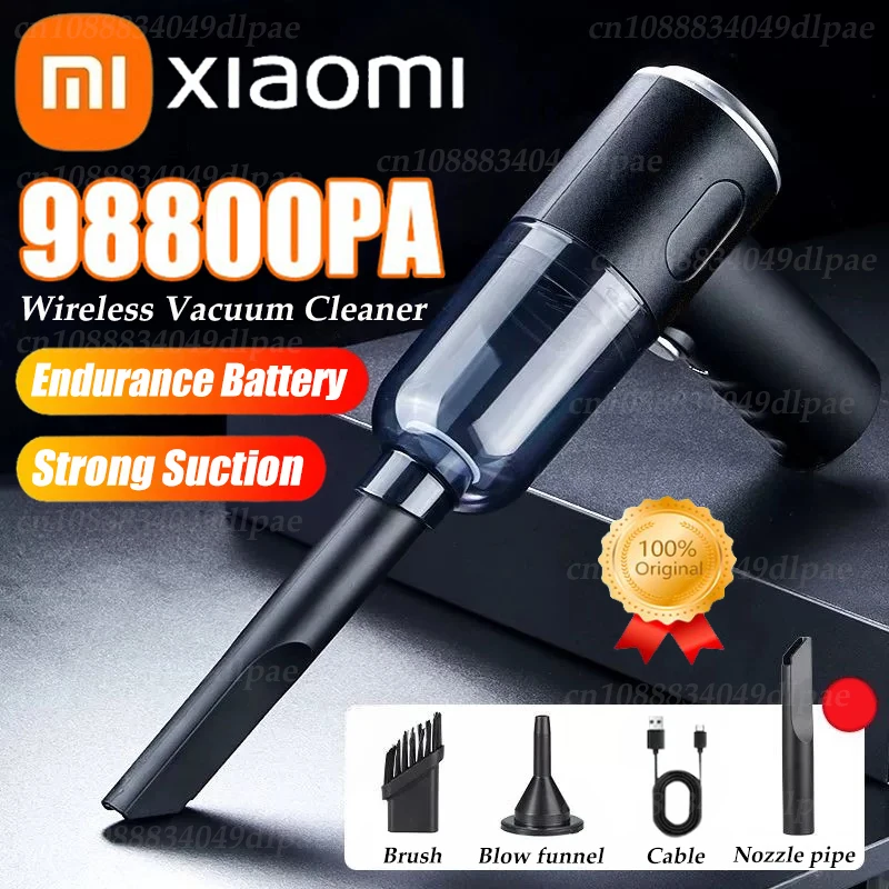 

Xiaomi 98800PA Пылесос 120 Вт Беспроводной сверхвысокой мощности 2в1 Влажный и сухой пылесос двойного назначения Портативный большой всасывающий пылесос для автомобиля