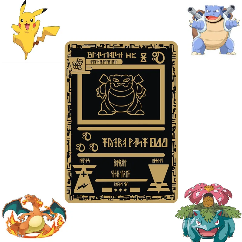 

Album POKEMON CARD Charizard Blastoise Venusaur Yusanjia Metal Game Collection Cards holder Anime Figure Toys for children