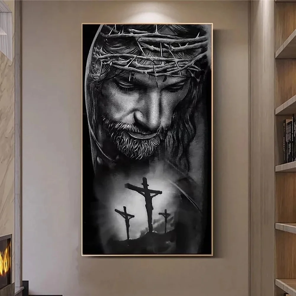 

Jesus Abstraction Wall Art Posters and Prints Canvas Paintings Modular Wall Hanging Pictures Modern Wall Chart Living Room Decor