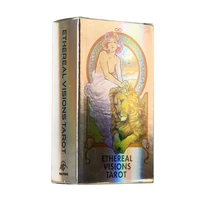 hot selling tarot board game card full english hd animation portable playing board divination game card ethereal visions tarot