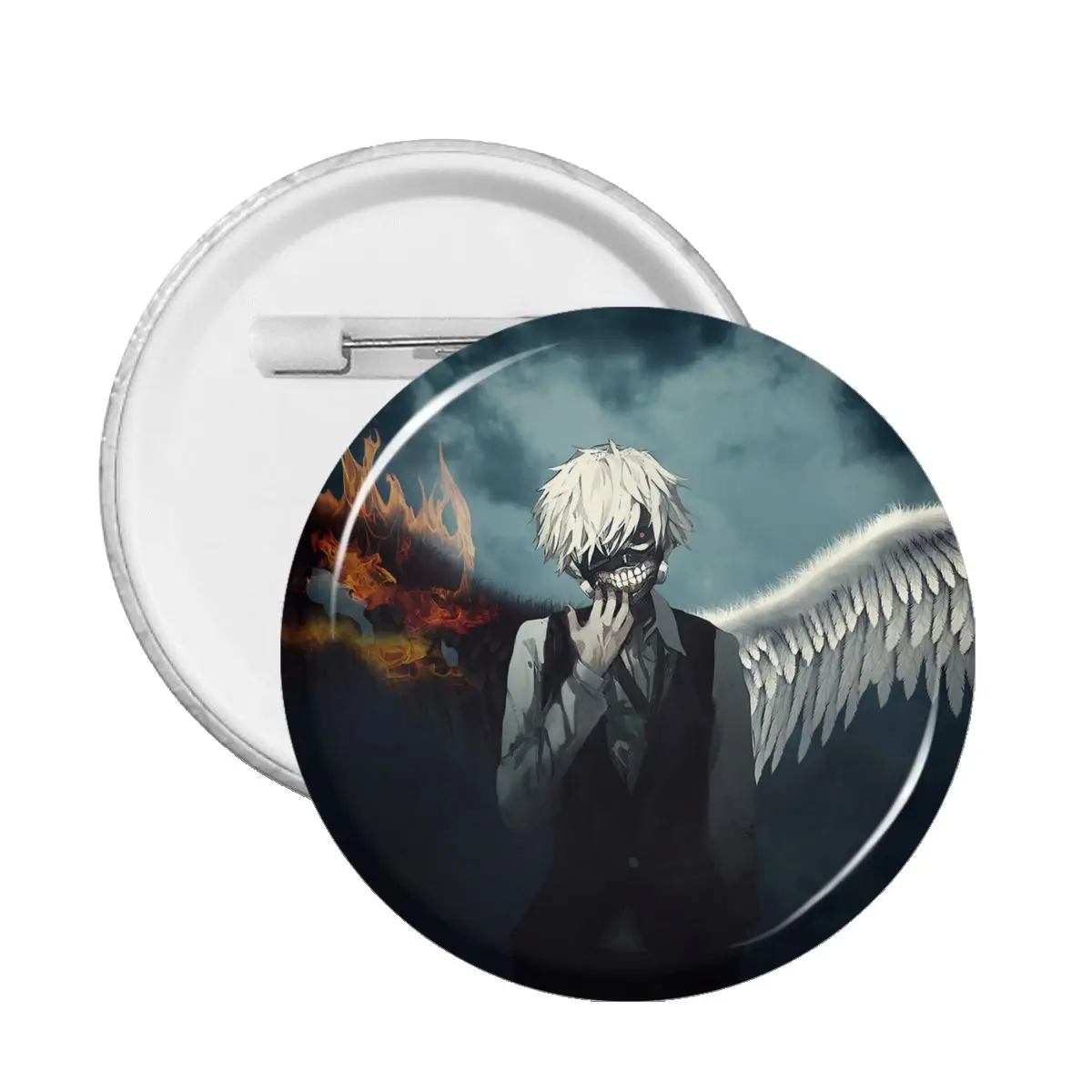 

Angels And Demons Pin Badge Tokyo Ghoul Ken Kaneki Fantasy Manga Metal Pins For Friends Badges Brooches For Bag