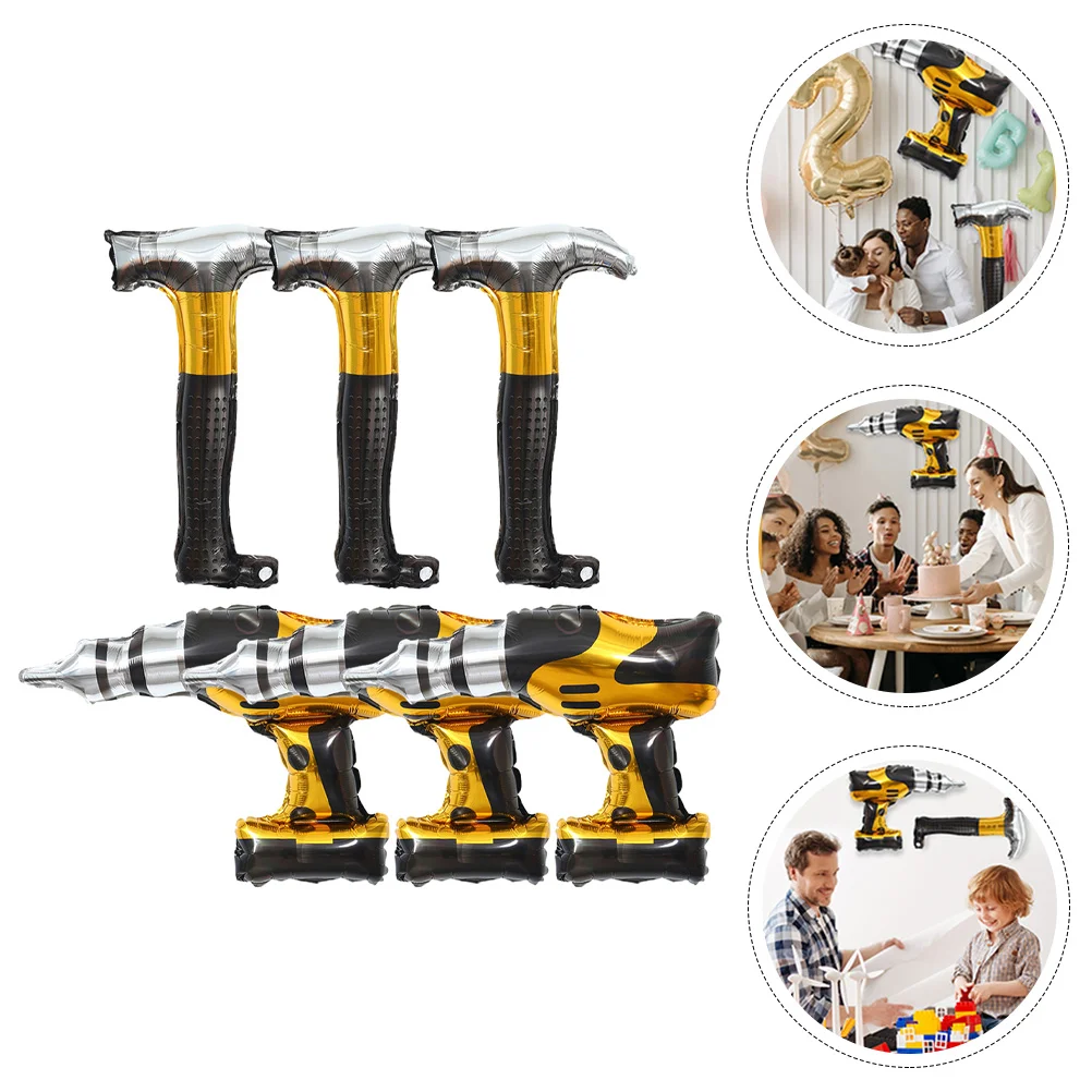 

Tool Aluminum Film Balloon Construction Party Decor Birthday Decoration Boys Supplies