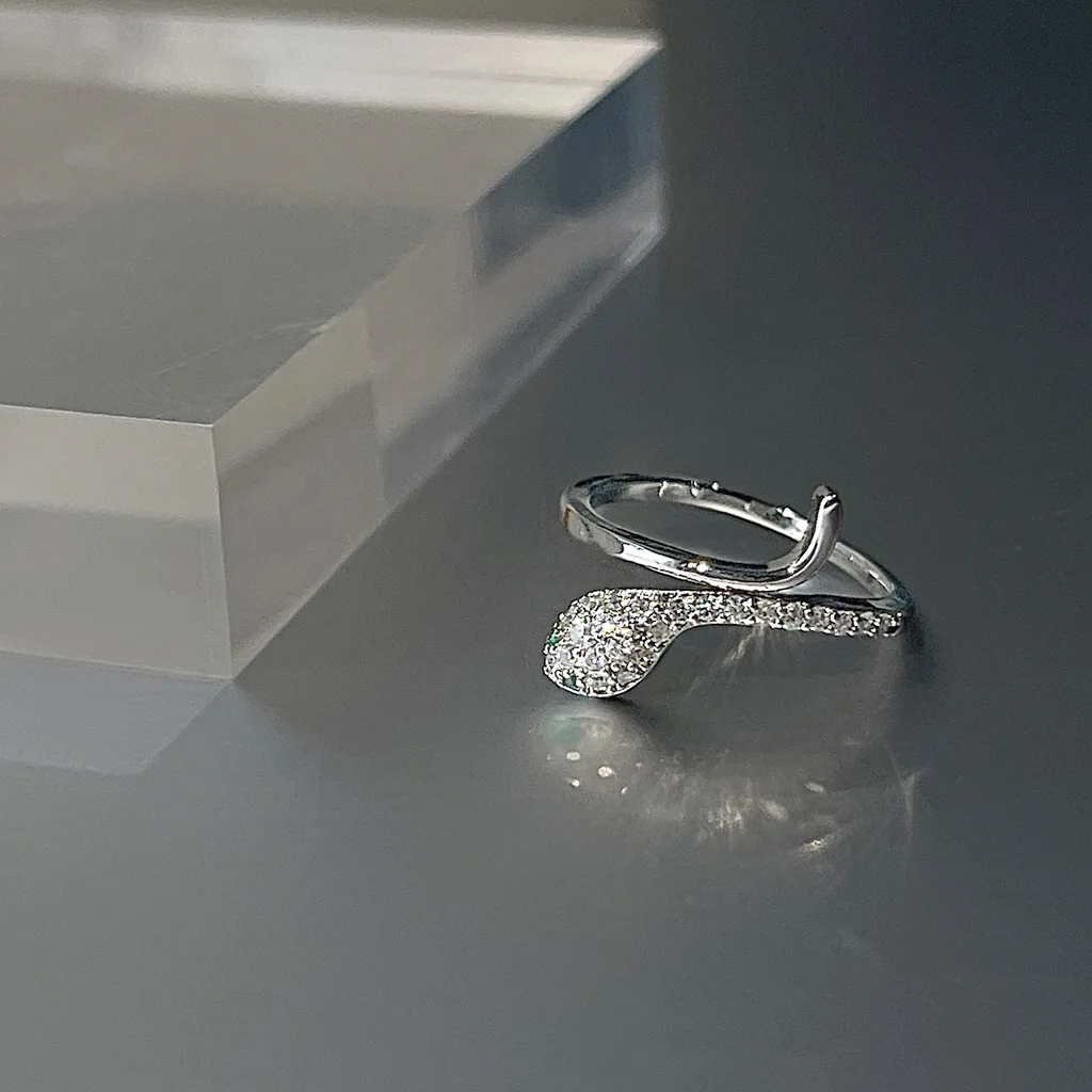 

Open Adjustable Rings, Cute Snake Lady,Ladies Niche Zircon Index Finger Ring， Simple Rings, High Jewelry, Gifts for Girls， 2022