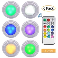 colorful atmosphere light wireless led remote control lamp with sensor ceiling night lights bathroom cabinets bedroom lighting