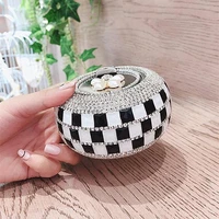 creative ashtray with cover full drill fashion lady gift household stainless steel windproof and fly ash smoking accessories
