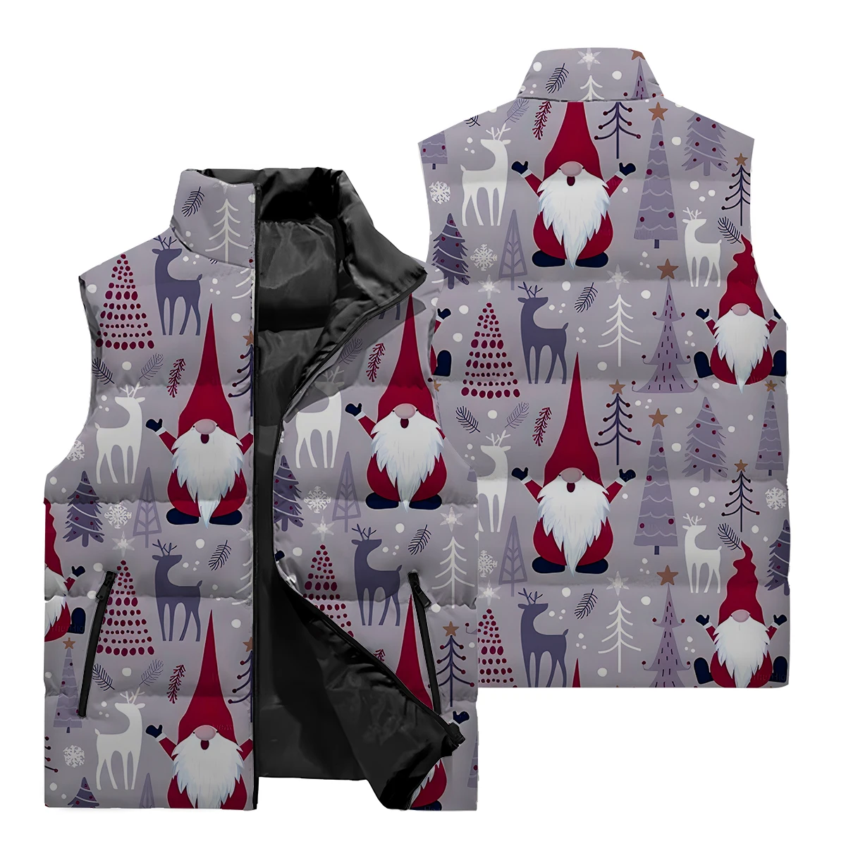 2024 новый рождественский жилет с 3D-принтом для мужской одежды теплая и