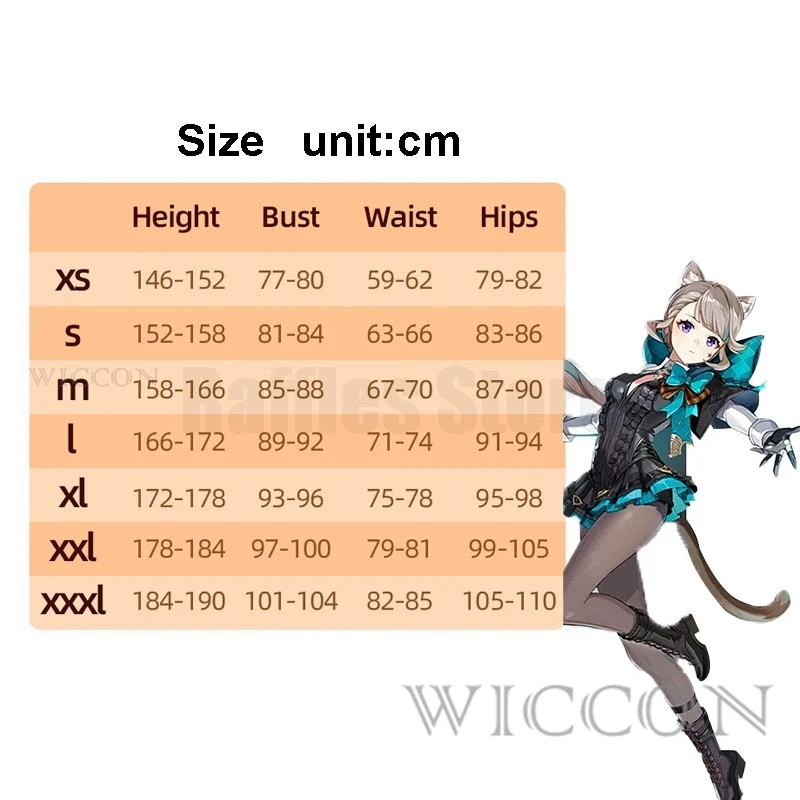 Genshin Impact Линетт Косплей Костюм Парик Фонтейн Кожа Униформа Платье Уши Юбка