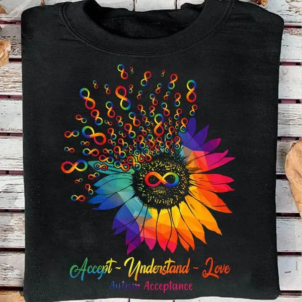 

Awareness Shirt, Accept Understand Love, Autism Acceptance-Unisex T-shirt