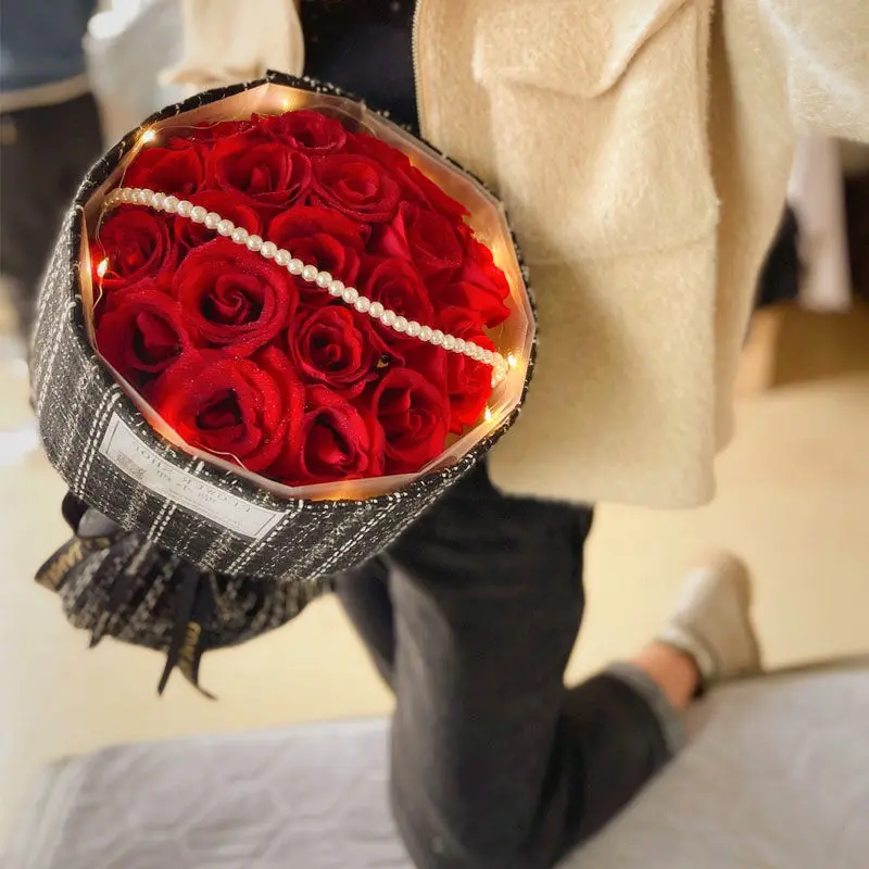 Креативная оберточная ткань для цветочного букета свадебный подарок на день