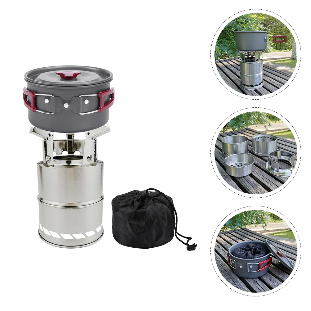 

1 Set Camping Furnace Practical Camping Stove Picnic Cookware Camping Supplies