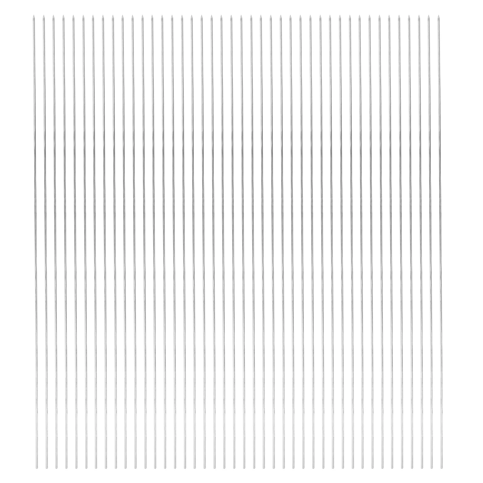 

100pcs Stainless Steel Barbecue Grilling BBQ Needles Sticks Skewers (Silver)