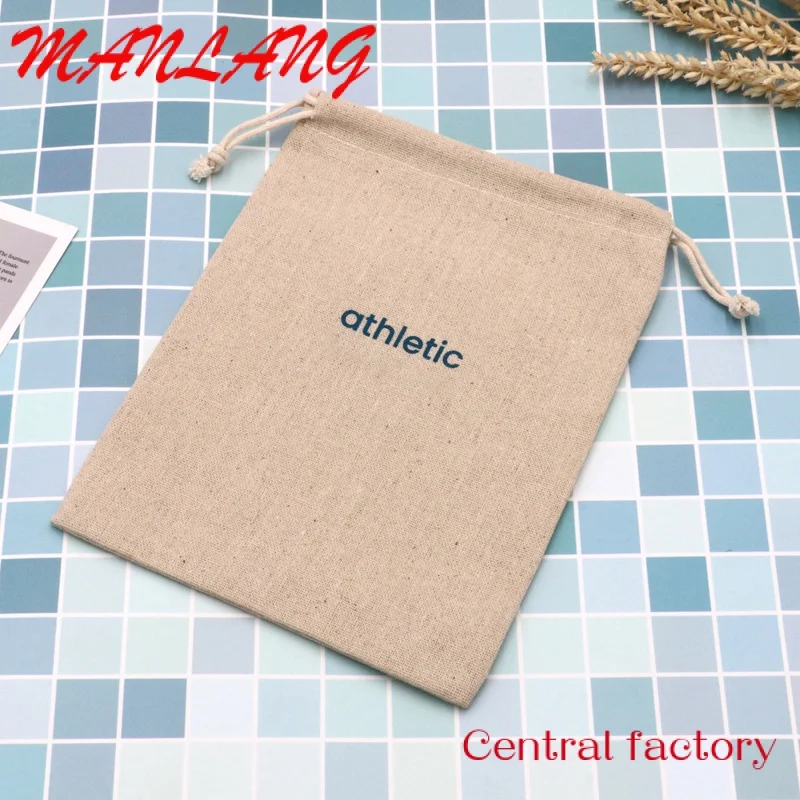 Джутовая Подарочная сумка на шнурке с логотипом заказ