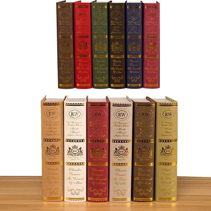 

Fake Book Bookshelf Decor Table Ornaments Desk Accessories Photography Prop Vintage Fake Books For Furniture Decoration