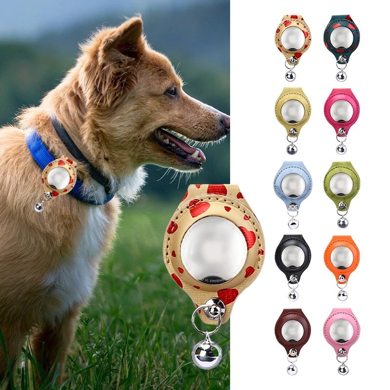 

Airtag Case Dog Accessories Tracking Locator Protective Sleeve Dog Cat Collar Loop Anti Lost Leather Clip Cover for Kids Pets