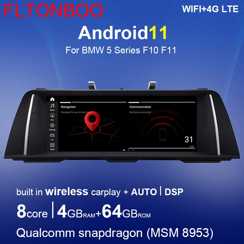 8 ядер DSP IPS Android 11 Автомобильный GPS-навигатор мультимедийный плеер для BMW 5 серии F10