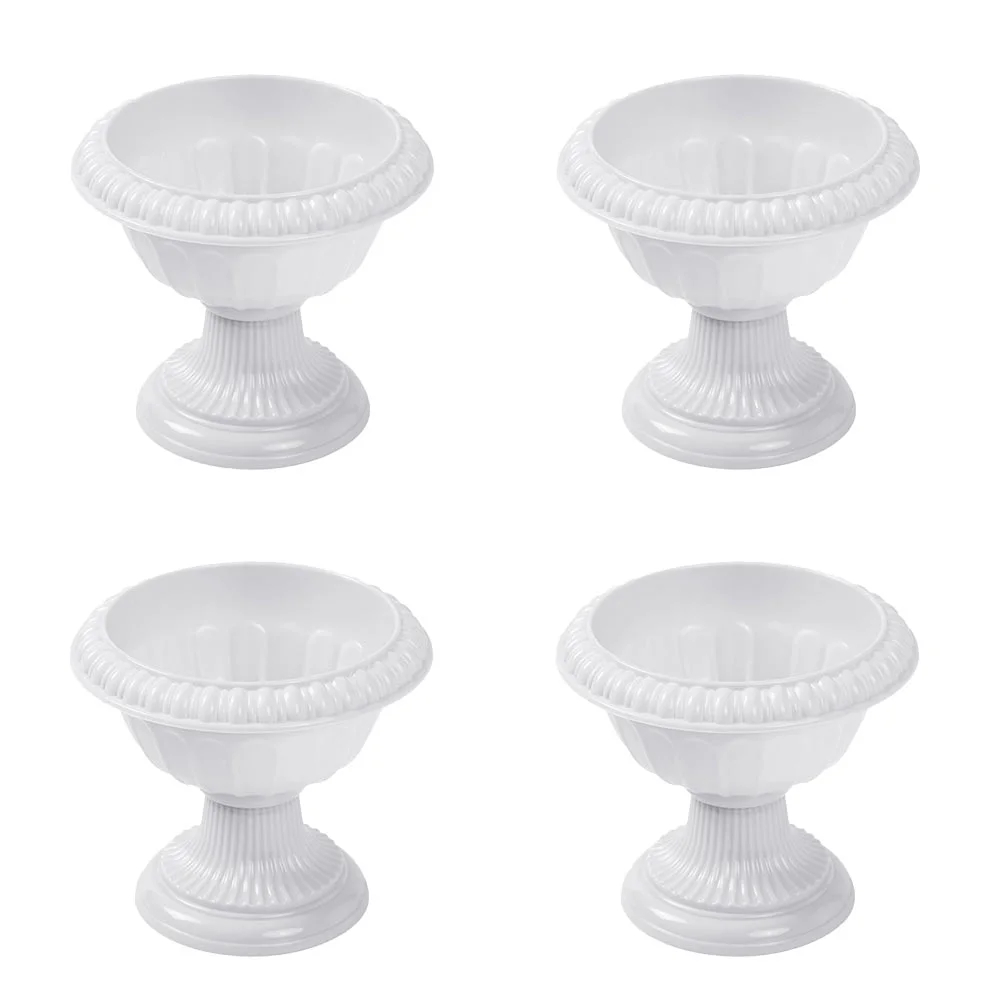 

4pcs Plastic Wedding Flowerpots Creative Flower Pots Multi-Purpose Planter