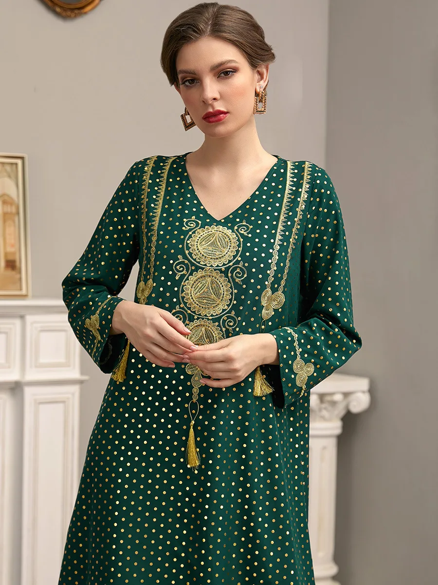 Eid Mubarak Eid Abaya Dubai Turkey Islam Muslim Long Arabic Dress Modest Kaftan Robe Musulmane Longue Morocco Dresses for Women