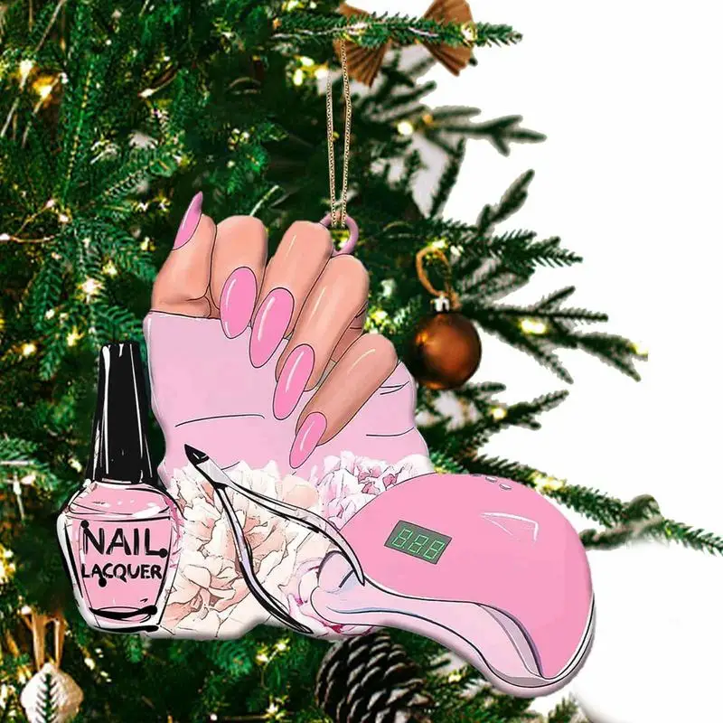 

Подвесные Украшения для рождественской елки, акриловые украшения для ногтей, Красивые Подвесные рождественские украшения, подарок для сем...