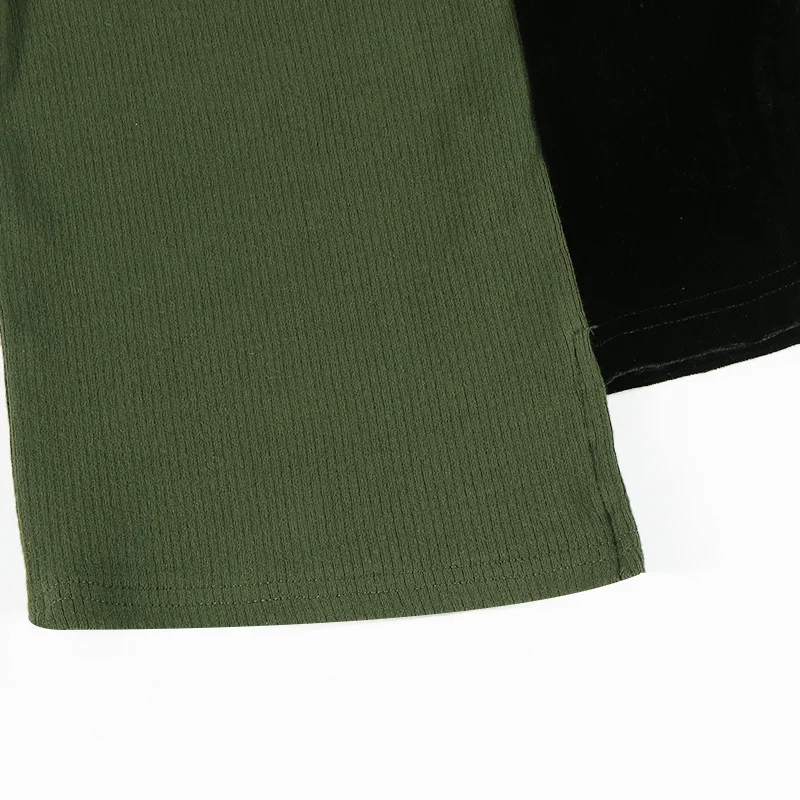 Рубашка в рубчик для мальчиков Топ с длинным рукавом Детская футболка открытым