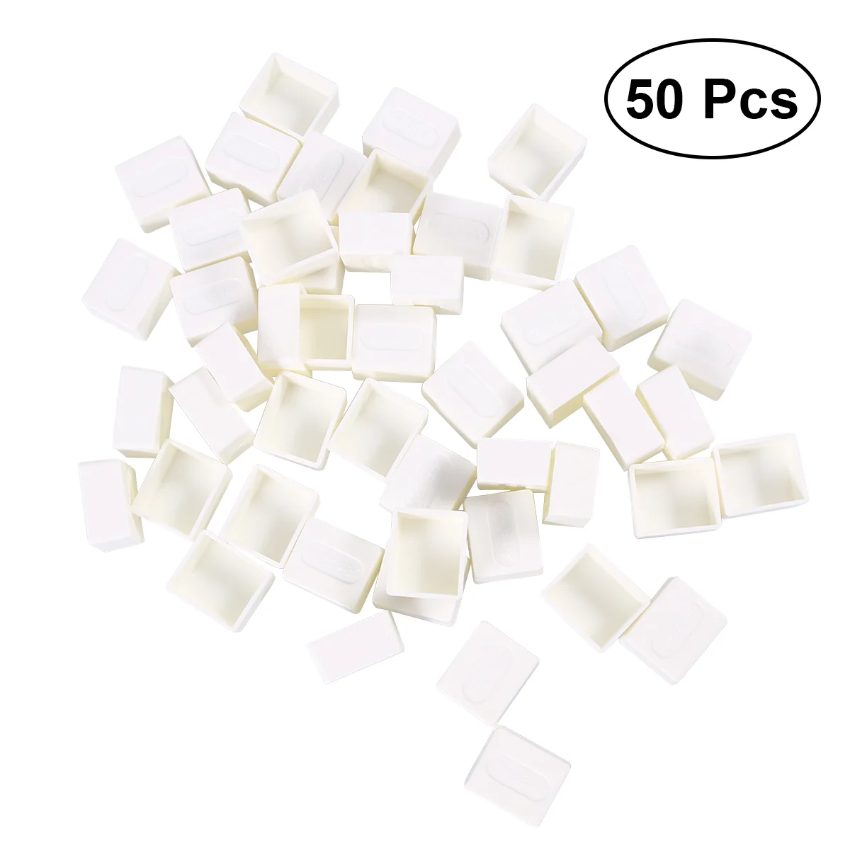 

50pcs Watercolor Paint Pan Plastic Empty Watercolor Half Pans for Painting