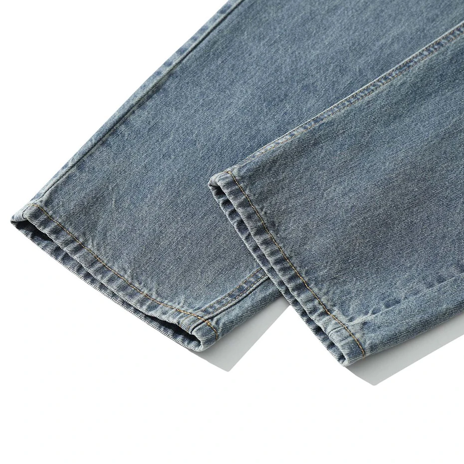 Dog Print Hip Hop Baggy Jeans Men Fashion Casual Loose Straight Denim Pants Black Blue Harajuku Streetwear Y2K Jeans for Man