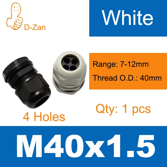 

Белый кабельный ввод с 4 отверстиями, пластиковый M20 M25 M32, нейлоновый кабельный ввод с несколькими отверстиями