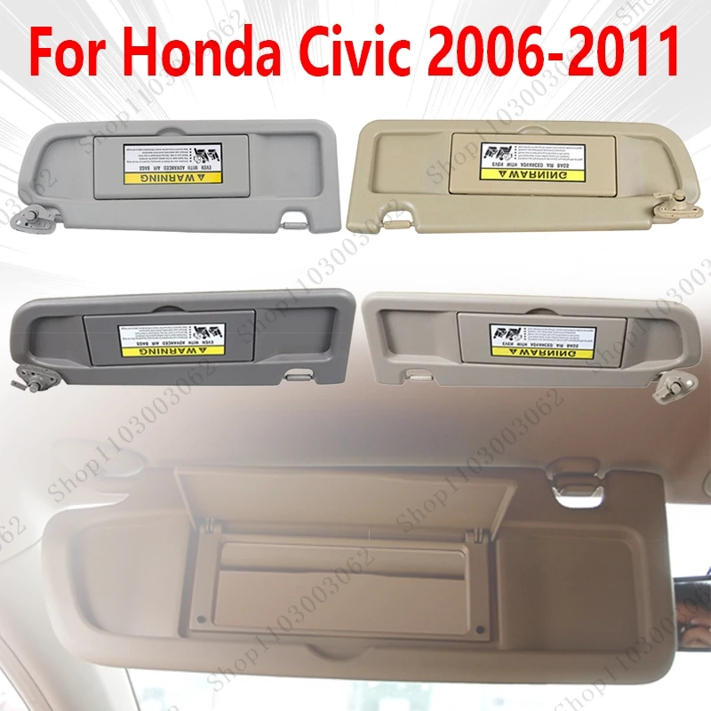 

Солнцезащитный козырек для внутренней крыши, солнцезащитный козырек, солнцезащитный козырек с зеркалом для макияжа для Honda Civic 2006, 2007, 2008, 2009-2011, 83230-SNA-A01ZB