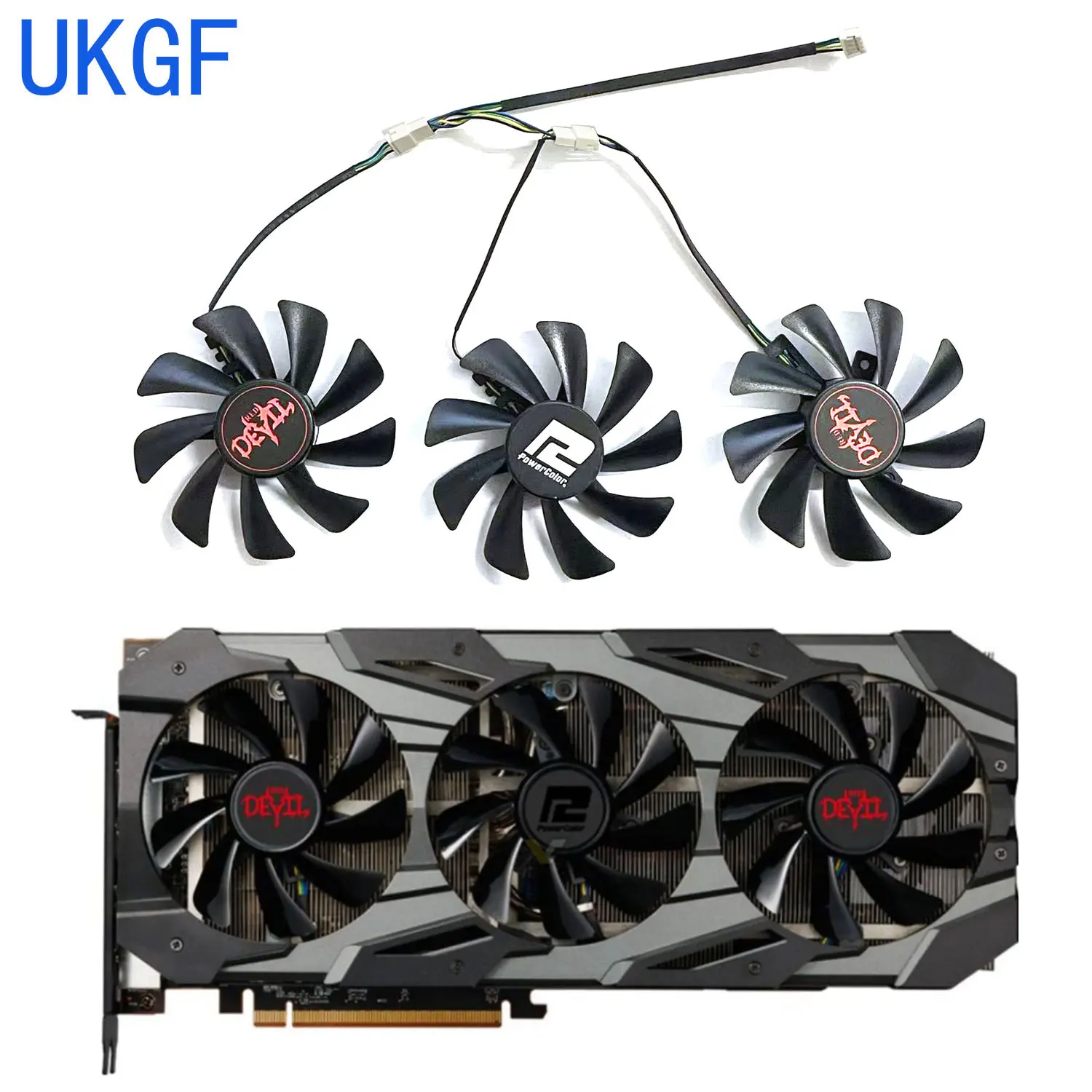 Совершенно новый вентилятор графического процессора 85 мм 4PIN CF9015H12S RX5700 5700XT для