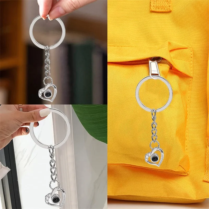 Персонализированные брелоки в форме сердца с фотографией на заказ кольцо для