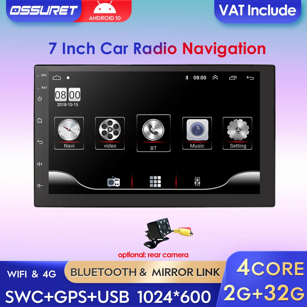 Автомагнитола 2 Din на Android мультимедийный автомобильный радиоприемник