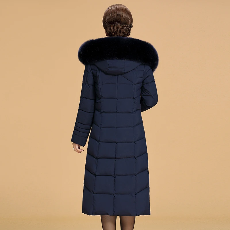 2022 Winter Jacket Women Warm Middle-aged Woman Jacket Hooded Fur Collar Cotton Female Coat Winter Long Parkas High Quality