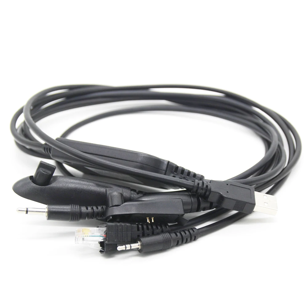 Gtwoilt 5 In1 FTDI USB Programming Cable Driveless for Motorola AXU4100 CP200 2way Radio Cable New enlarge