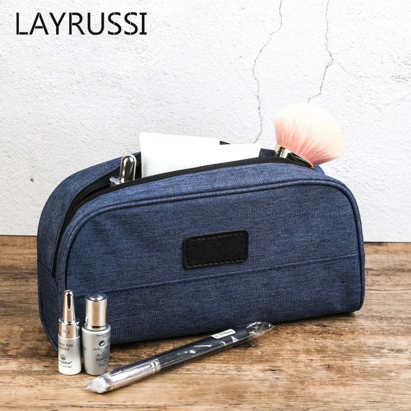 

Layrussi Travel Waterproof Makeup Bag For Women Toiletry Organizer Wash Kit Storage Bag Pouch Men Handbag Zipper Cosmetic Bags