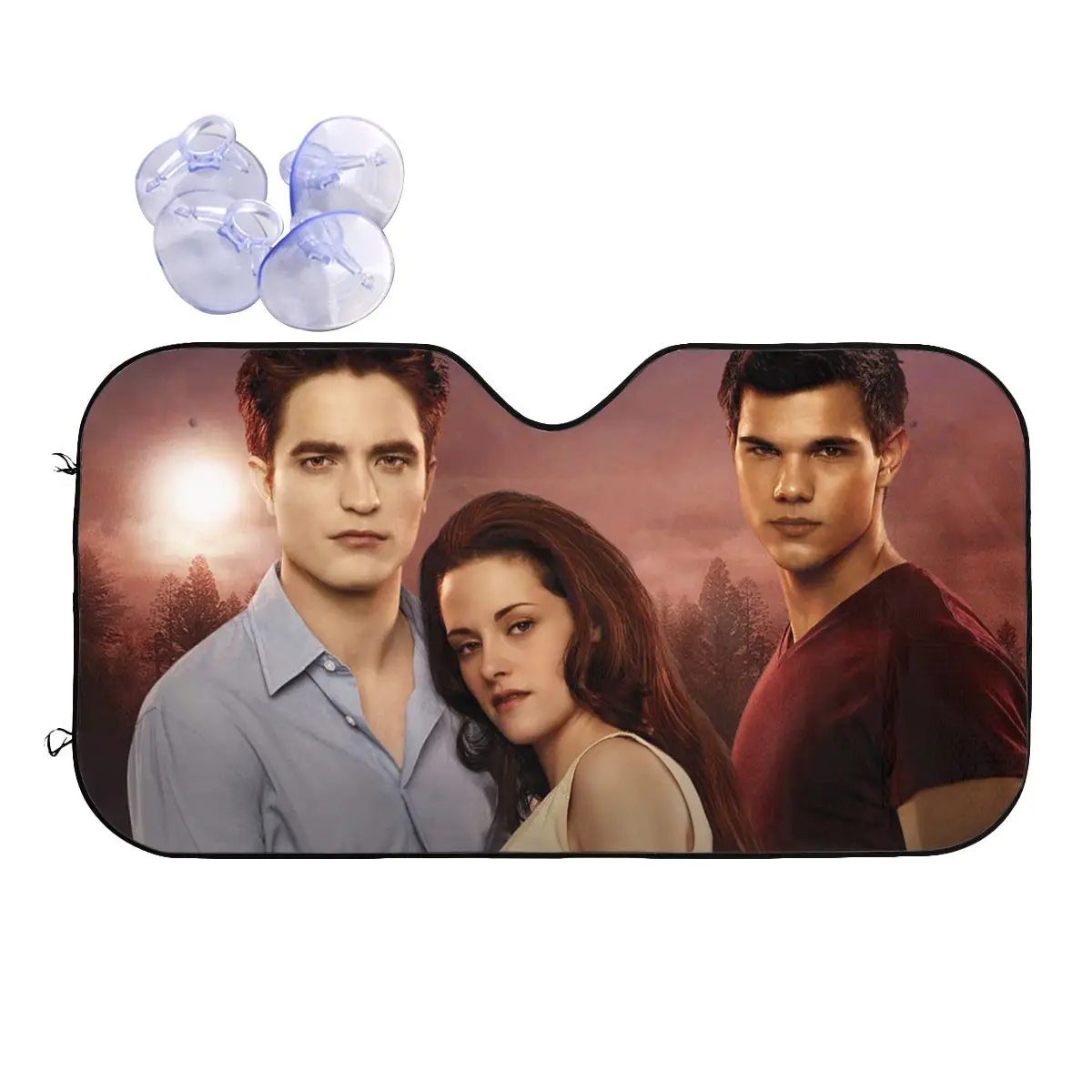 

Edward Bella Jacob Black Creative Sunshade Windscreen The Twilight Saga Breaking Dawn Movie Sunshade Visor Sunscreen Curtain
